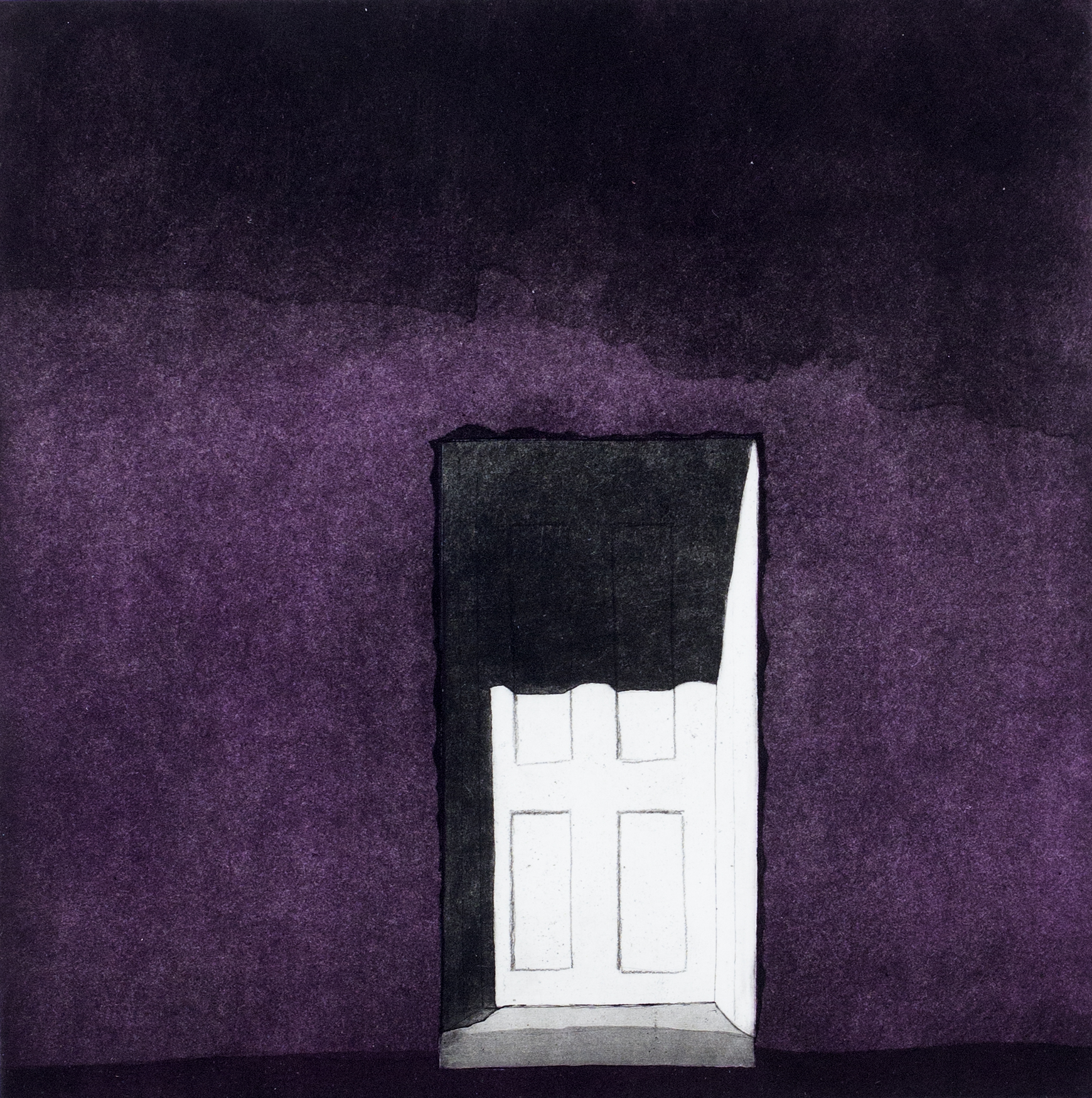 La sombra en la puerta de la morada en Truchas