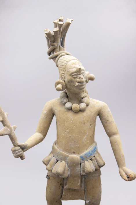 Maya, Warrior Figurine, 600-800 A.D., Ceramic with paint. Collection of Paul L. and Alice C. Baker. Maya, Warrior Figurine, 600-800 A.D., Ceramic with paint. Collection of Paul L. and Alice C. Baker.