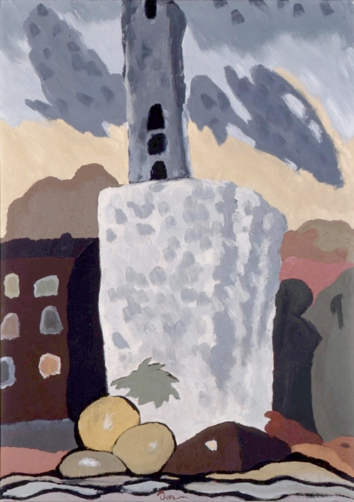 Arthur Dove, A building Moves Past the Sky Arthur Dove, A building Moves Past the Sky